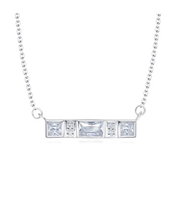 Beautiful Crystal Silver Necklace SPE-4831